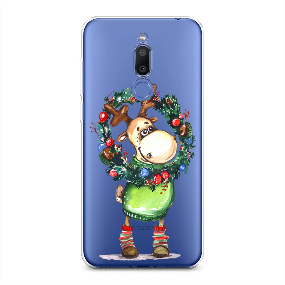 

Чехол на Meizu M6T "Олень с новогодним венком", 72850-4