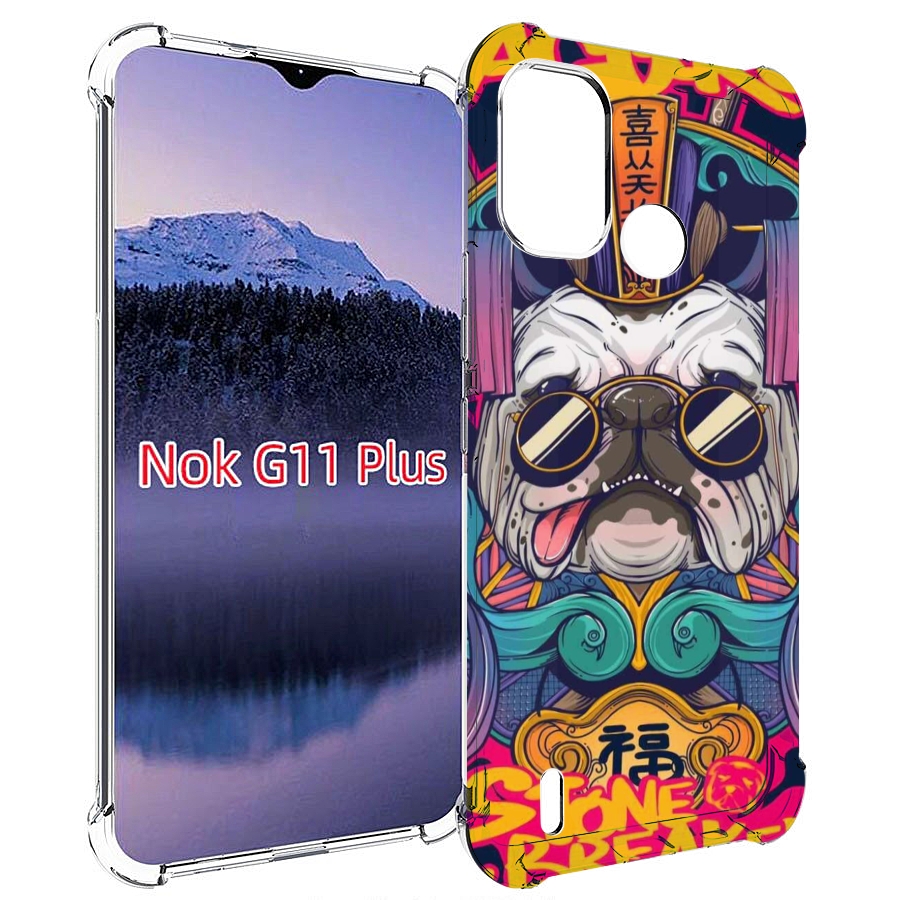 

Чехол MyPads мопс агро яркая для Nokia G11 Plus, Прозрачный, Tocco