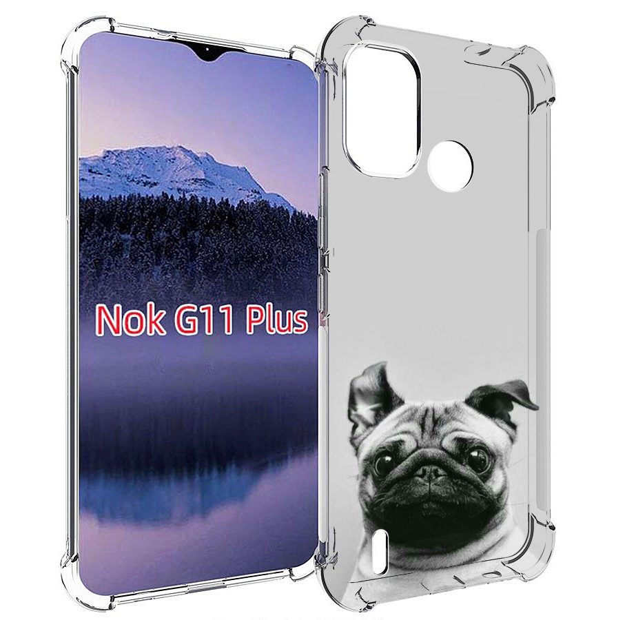 

Чехол MyPads мопс для Nokia G11 Plus, Прозрачный, Tocco