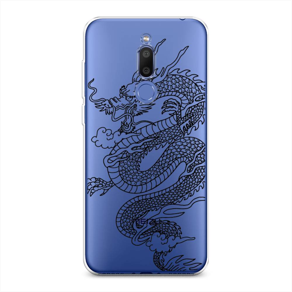 

Чехол на Meizu M6T "Большой китайский дракон", Черный;серый, 72850-1