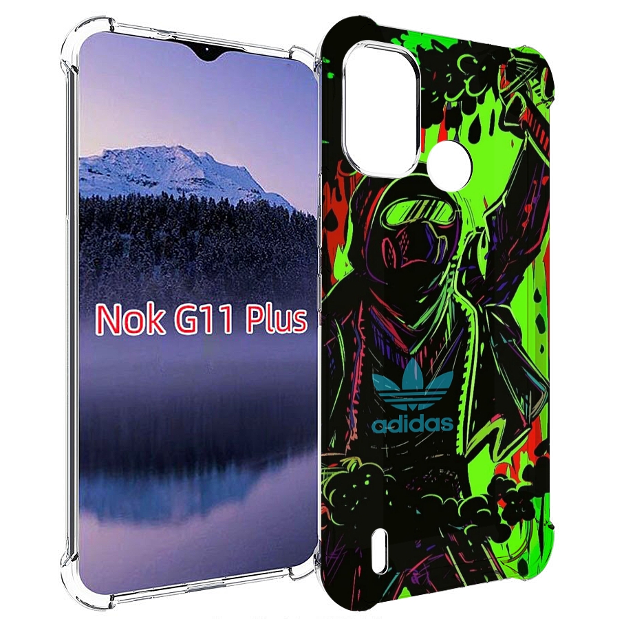 

Чехол MyPads мужчина в красках адидас для Nokia G11 Plus, Прозрачный, Tocco