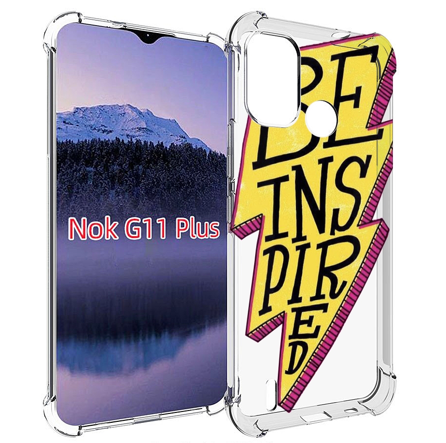

Чехол MyPads надпись в желтой молнии для Nokia G11 Plus, Прозрачный, Tocco