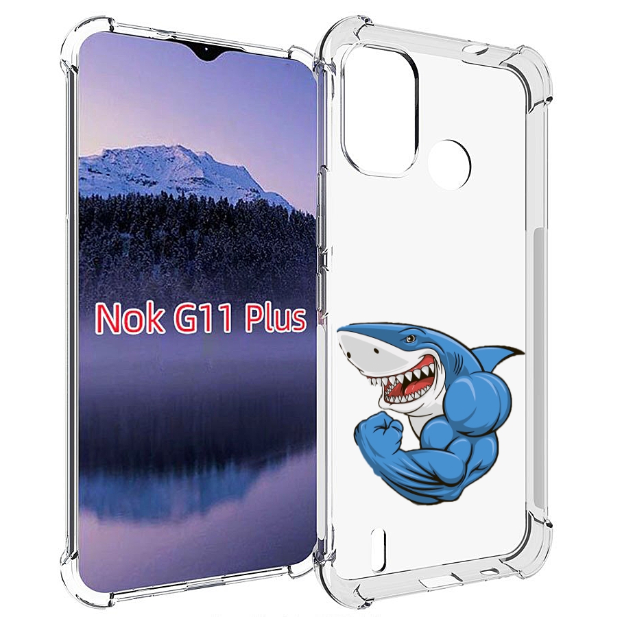 

Чехол MyPads накаченная акула для Nokia G11 Plus, Прозрачный, Tocco