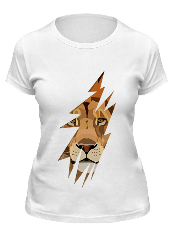 

Футболка женская Printio Лев (lion) белая L, Белый, Лев (lion)