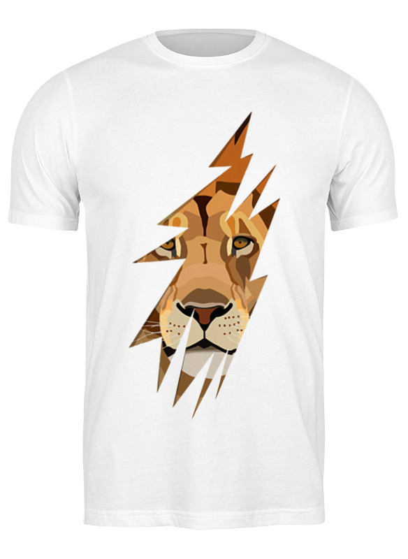 

Футболка мужская Printio Лев (lion) белая L, Белый, Лев (lion)
