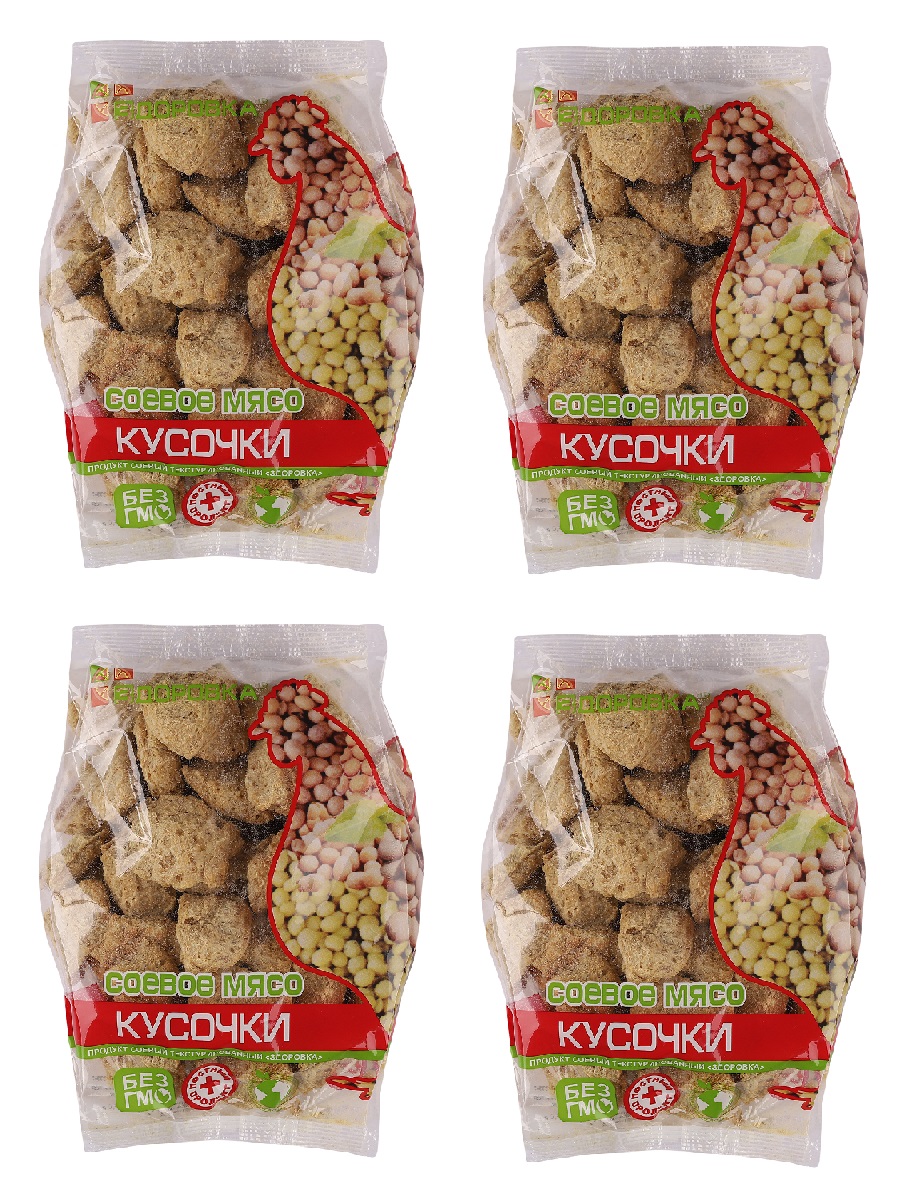 

Соевые кусочки Здоровка, 4 упаковки по 150 г, 2220