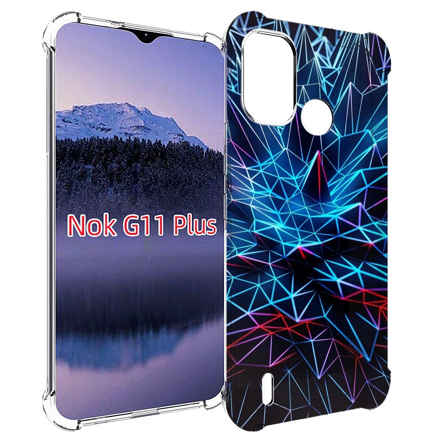 

Чехол MyPads неоновая-абстракция для Nokia G11 Plus, Прозрачный, Tocco