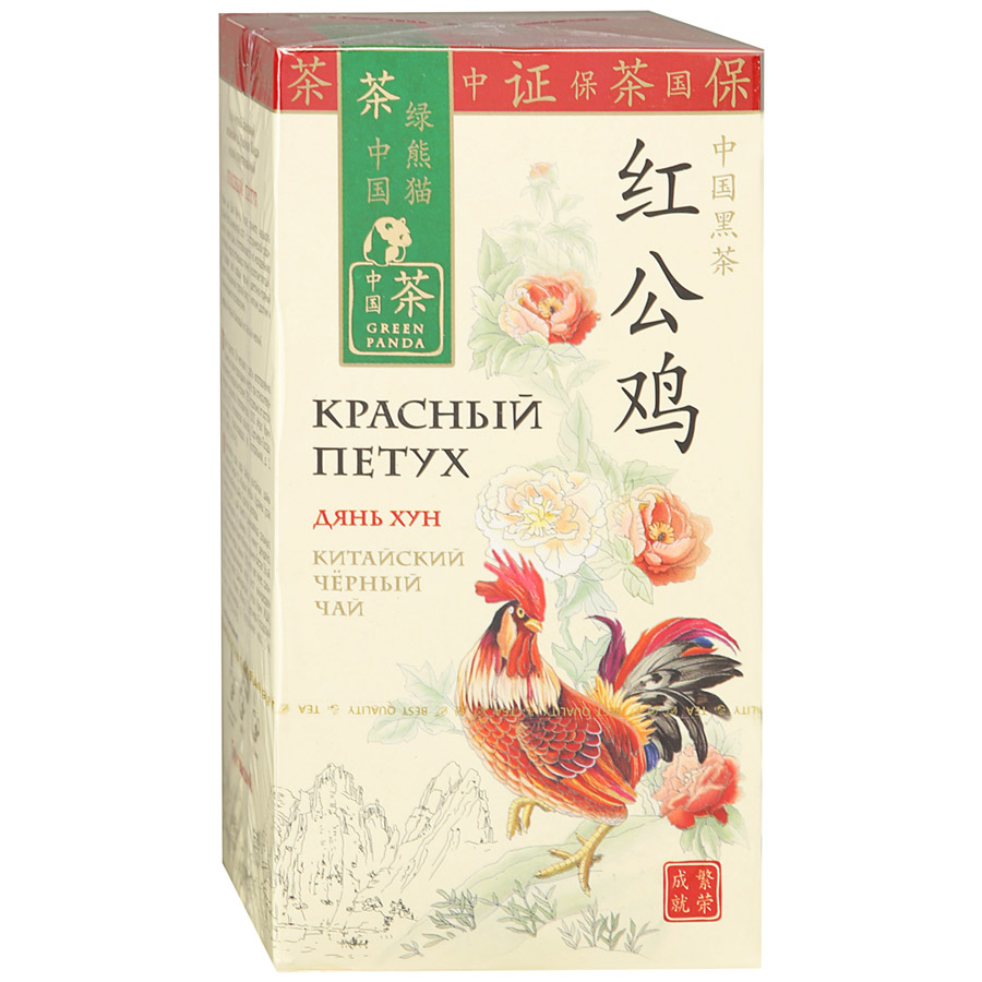 фото Чай зеленая панда красный петух 25 пакетиков
