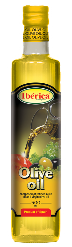 Масло оливковое Iberica рафинированное с добавлением нерафинированного масла, 500 мл
