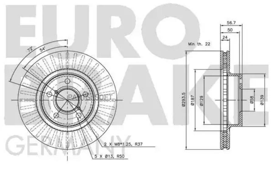 

Тормозной диск EUROBRAKE 5815204412