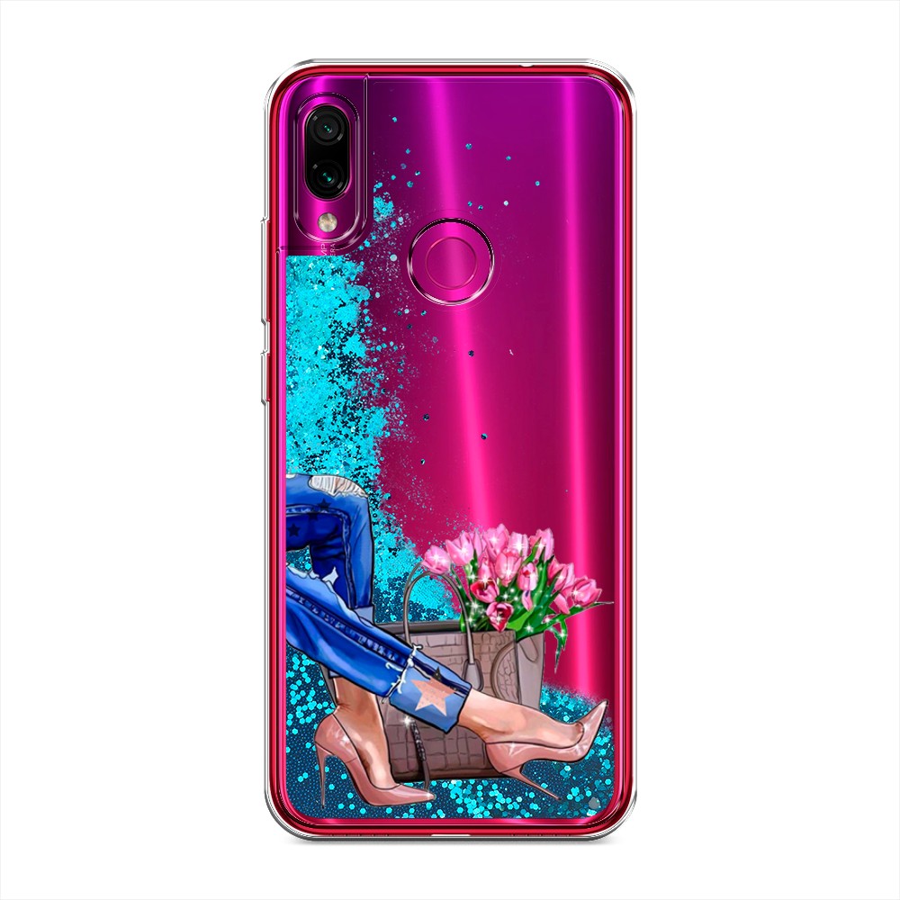 

Жидкий чехол с блестками "Каблучки" на Xiaomi Redmi Note 7