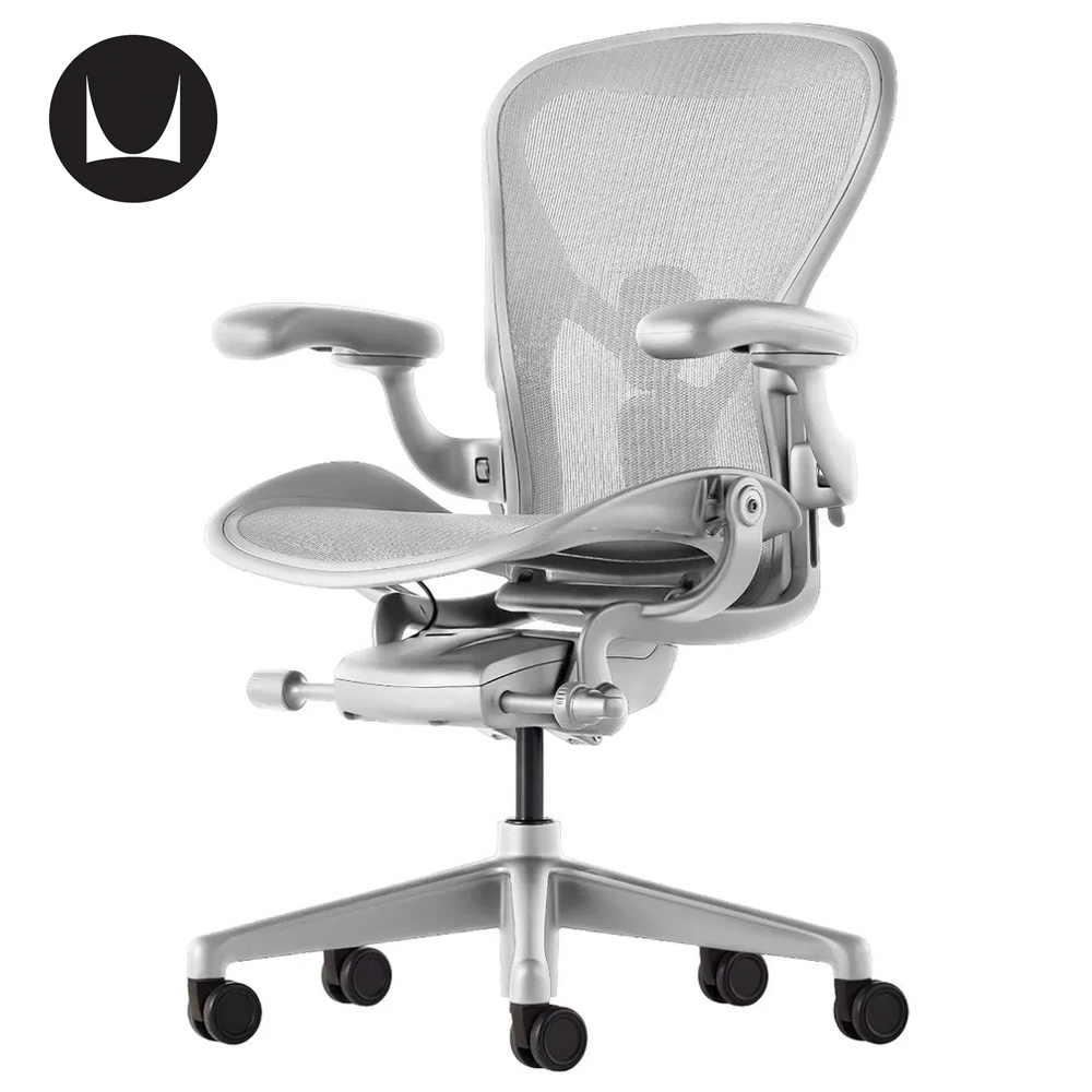 Кресло Herman Miller Aeron Mineral / Satin Aluminum, размер C