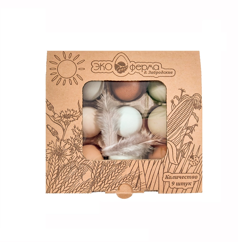 Яйцо куриное Экоферма Фермерское цветная скорлупа С1 9 шт