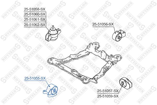 

Опора двигателя Stellox 2551055SX