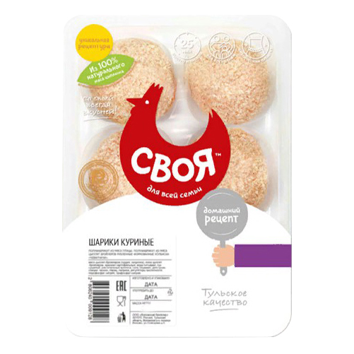 

Фрикадельки куриные Своя охлажденные 500 г