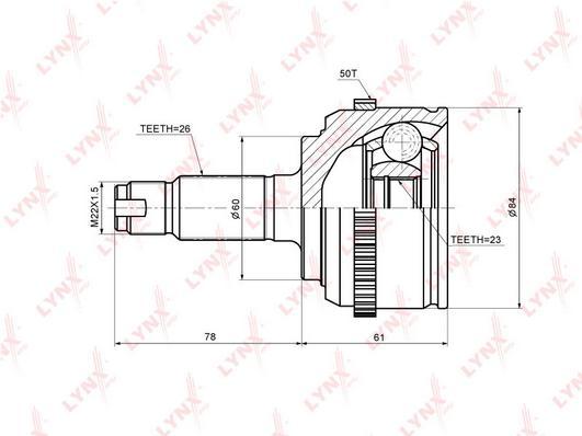 

Шрус LYNXauto CO-3466A