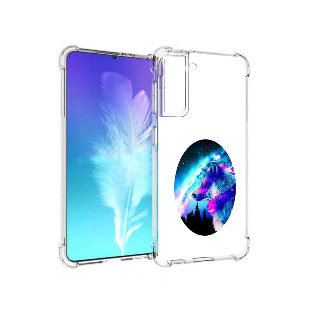 

Чехол MyPads Tocco для Samsung Galaxy S21 голубой волк (PT157088.510.293), Прозрачный, Tocco