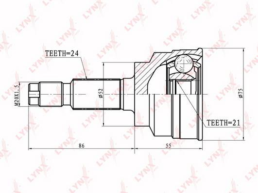 

Шрус LYNXauto CO-3625