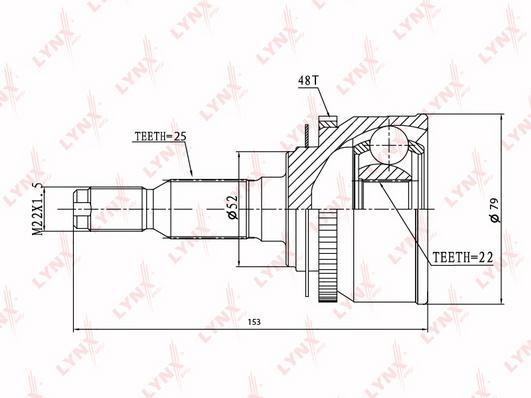 

Шрус LYNXauto CO-3648A
