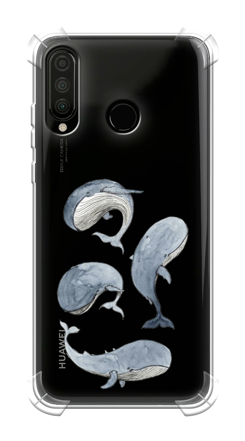 

Чехол Awog на Honor 20 Lite 2020 "Киты", Белый;прозрачный;голубой, 611251-1