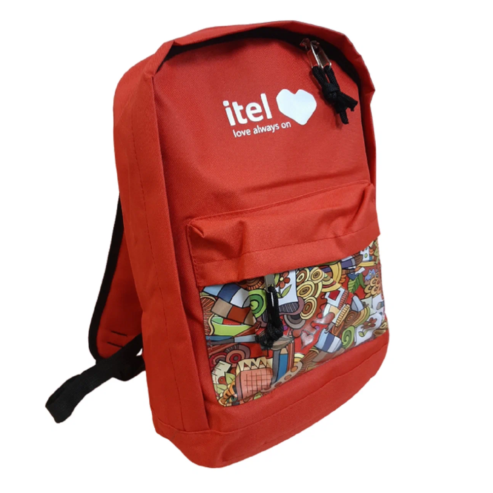 Рюкзак Itel Love always on красный, 46x7x35 см