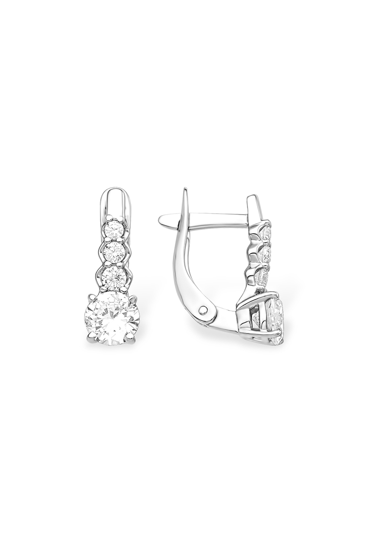 

Серьги из серебра Kari Jewelry 12100111323, фианит, 12100111323