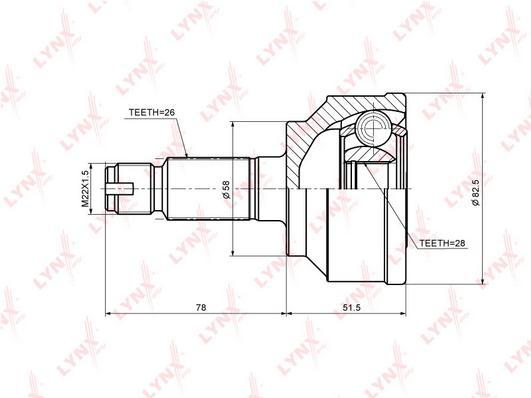 

Шрус LYNXauto CO-3693