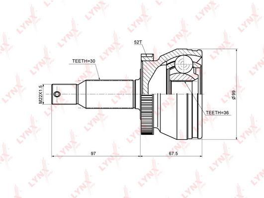 

Шрус LYNXauto CO-3695A