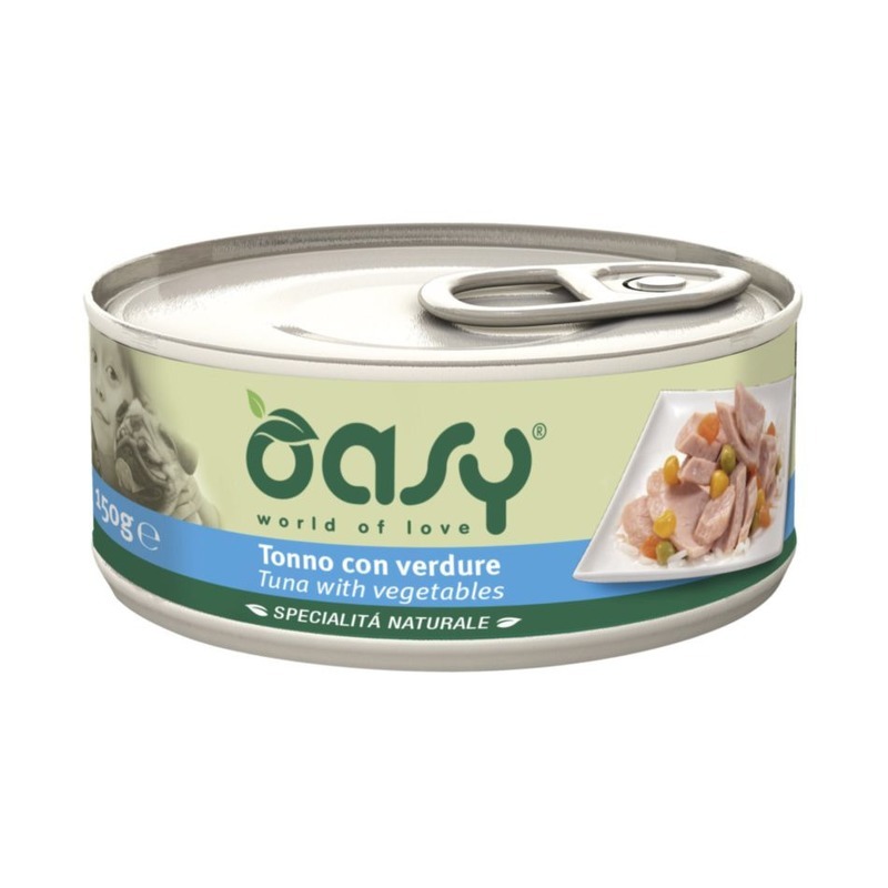 Консервы для собак Oasy Specialita Naturali Tuna Vegetables, тунец, овощи 24шт по 150г