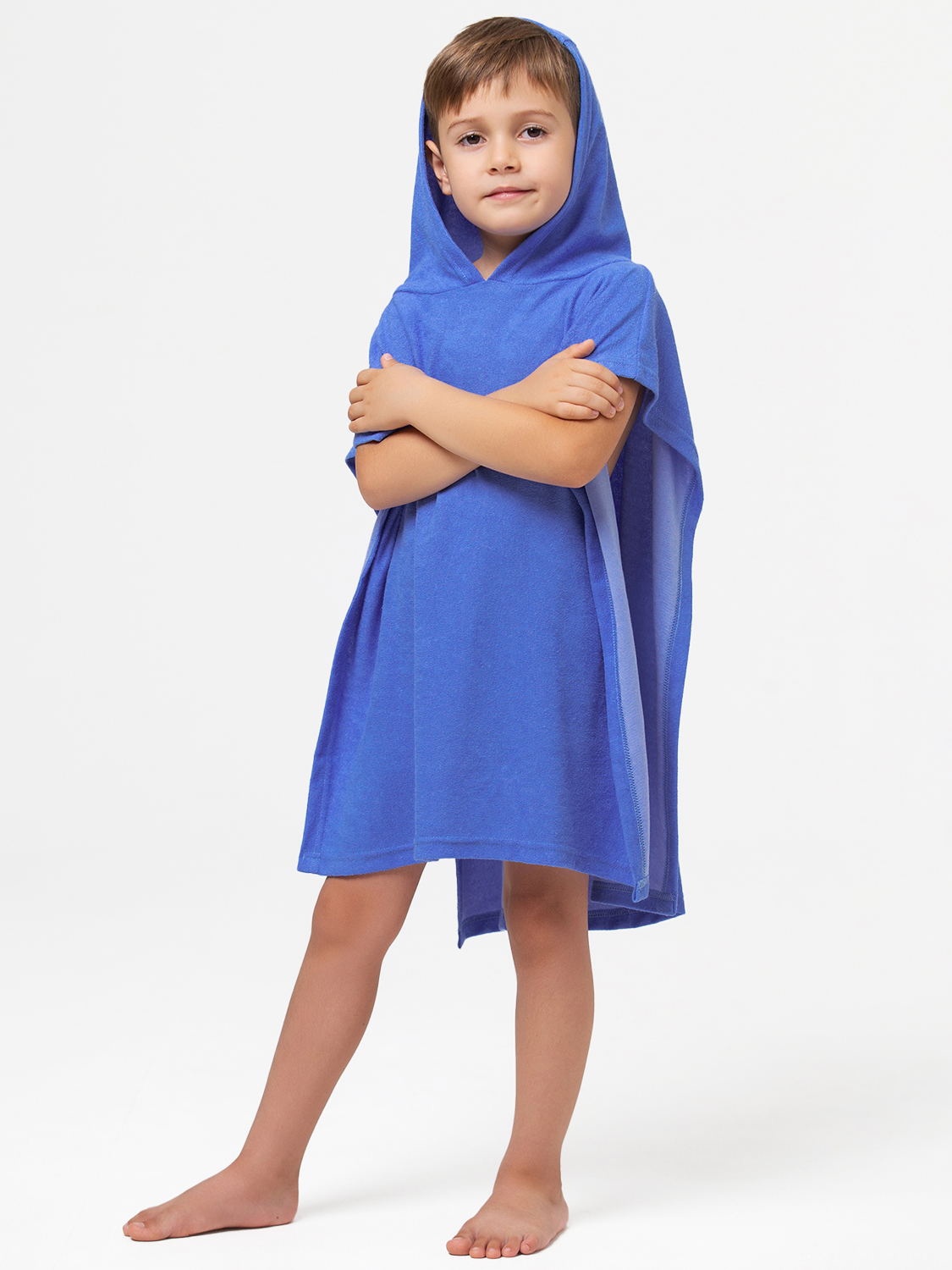 Полотенце детское HappyFox пончно HFG2019 размер 61x52 см, синий