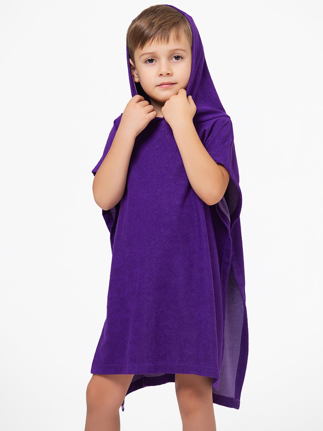 фото Полотенце детское happyfox пончно hfg2019 размер 61x52 см, фиолетовый