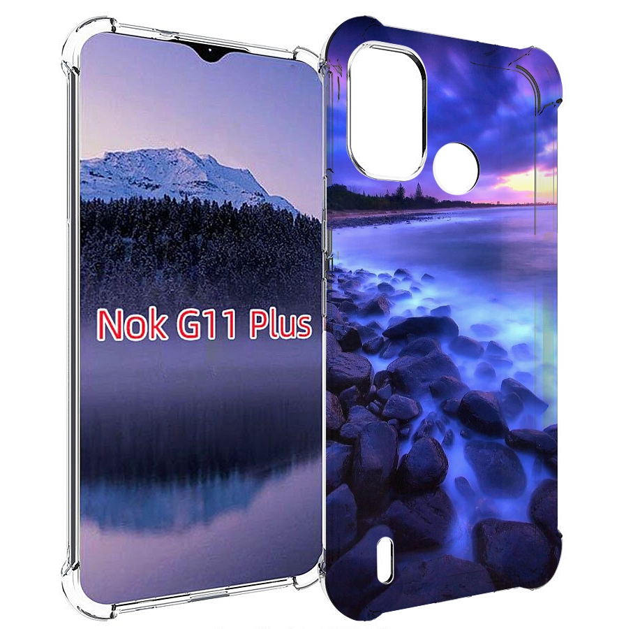 

Чехол MyPads неоновый берег для Nokia G11 Plus, Прозрачный, Tocco