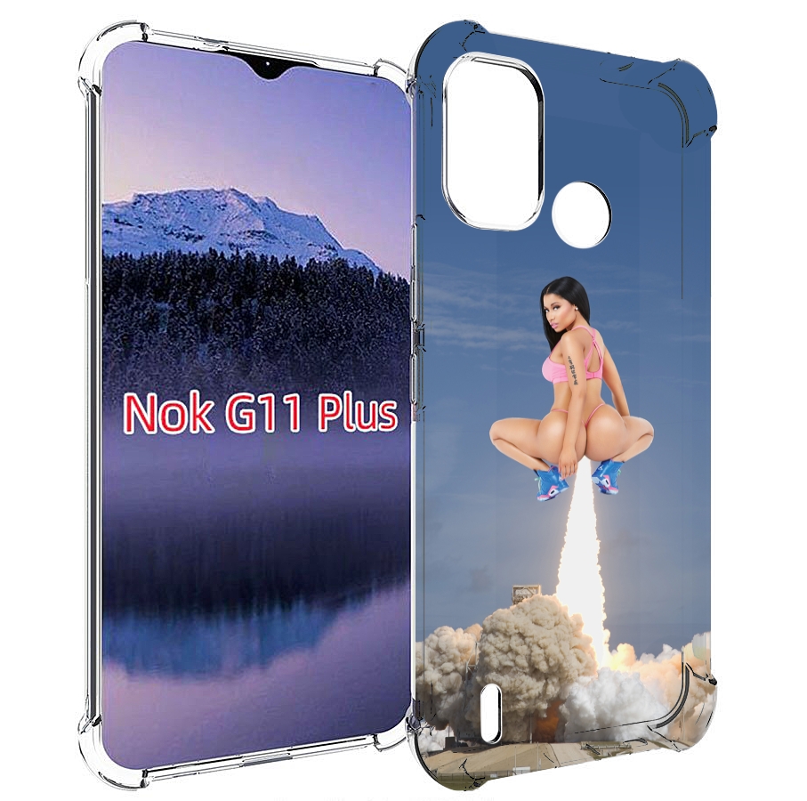 

Чехол MyPads ники-минаж-ракета детский для Nokia G11 Plus, Прозрачный, Tocco