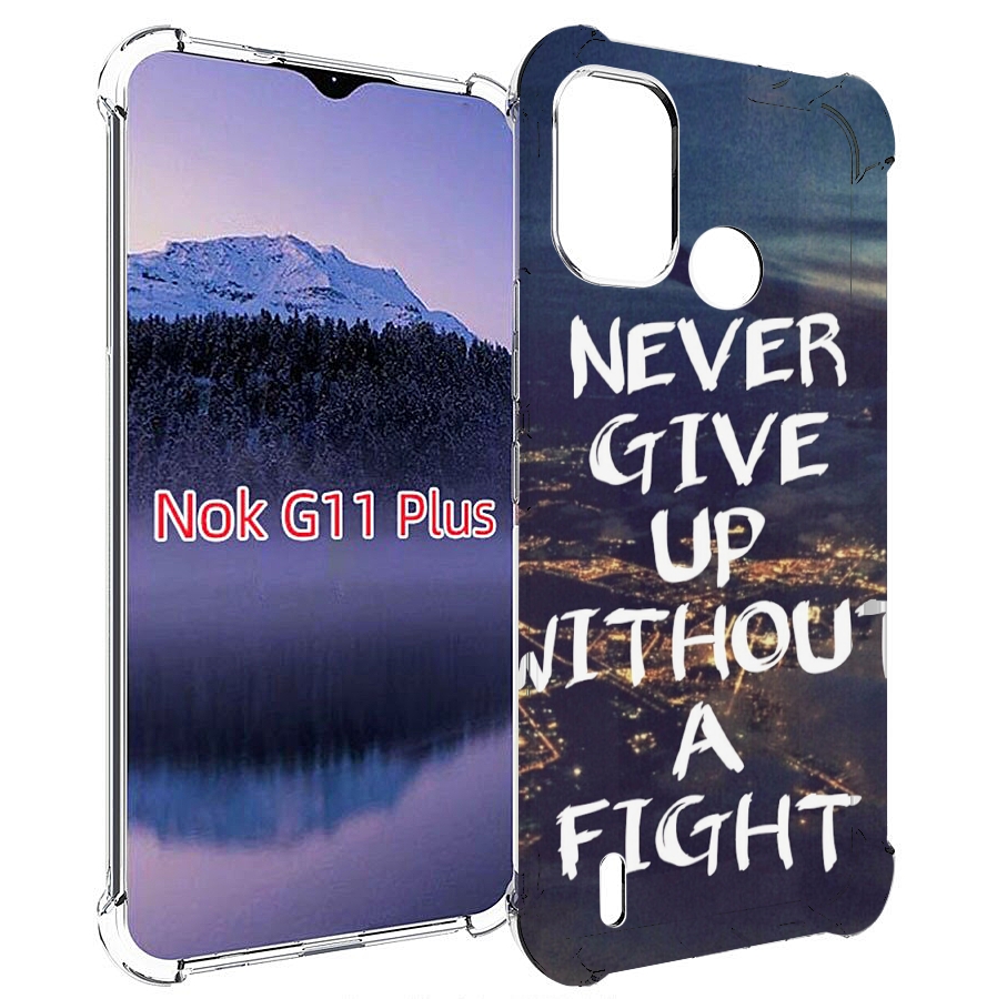 

Чехол MyPads никогда не сдавайся без боя для Nokia G11 Plus, Прозрачный, Tocco