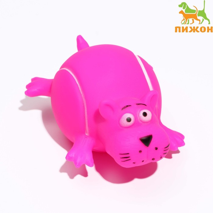 

Игрушка пищащая "Собакомяч" для собак, 10 см, розовая