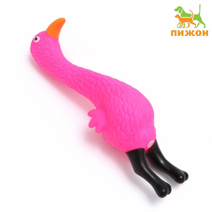 

Игрушка пищащая "Фламинго" для собак, 22,5 см, розовая