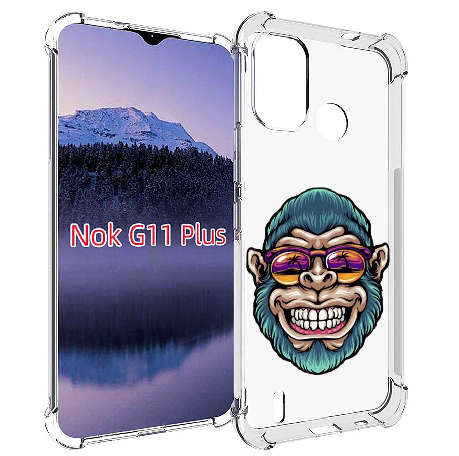 

Чехол MyPads обезьяна улыбается для Nokia G11 Plus, Прозрачный, Tocco