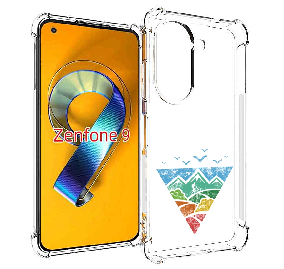 Чехол MyPads Лес земля море чайки для Asus Zenfone 9 (AI2202)