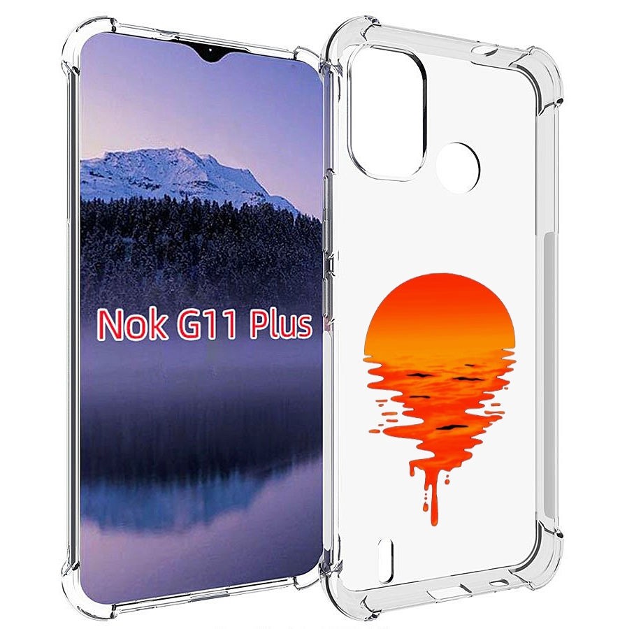 

Чехол MyPads оранжевый закат на воде для Nokia G11 Plus, Прозрачный, Tocco