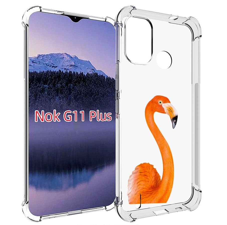 

Чехол MyPads оранжевый-фламинго для Nokia G11 Plus, Прозрачный, Tocco
