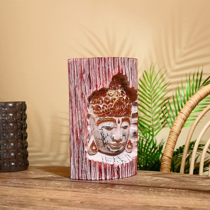 

Сувенир "Голова Будды" албезия 20х10х30 см, Розовый
