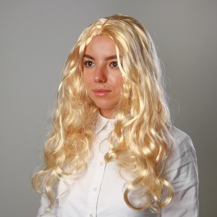 Карнавальный парик «Блондинка», длинные волосы, 140 г карнавальный парик страна карнавалия кудрявые локоны с гелем 312548