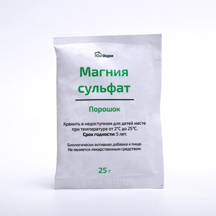 

Магния сульфат, пакет, 25 г
