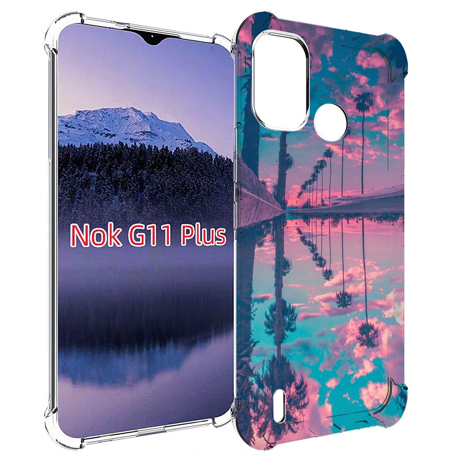 

Чехол MyPads отражение-пальм для Nokia G11 Plus, Прозрачный, Tocco