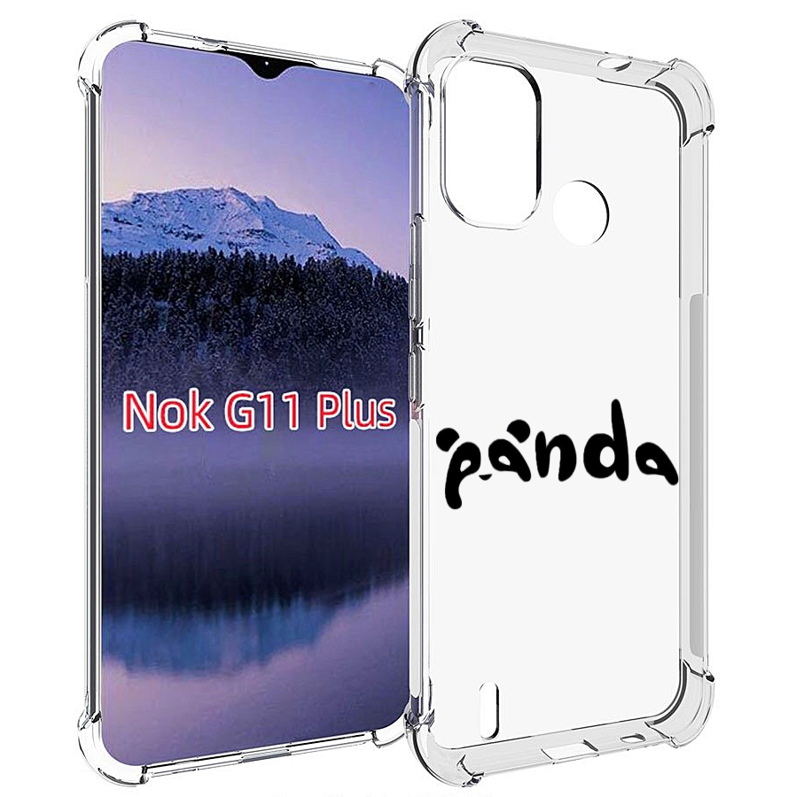 Чехол MyPads панда надпись для Nokia G11 Plus