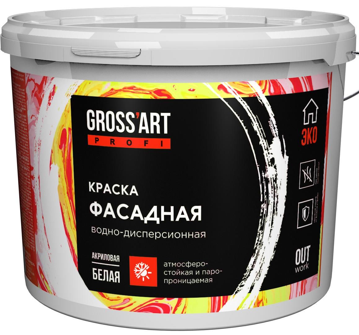 Краска фасадная акриловая Gross'art PROFI зимняя, до - 8С, белая, 7кг
