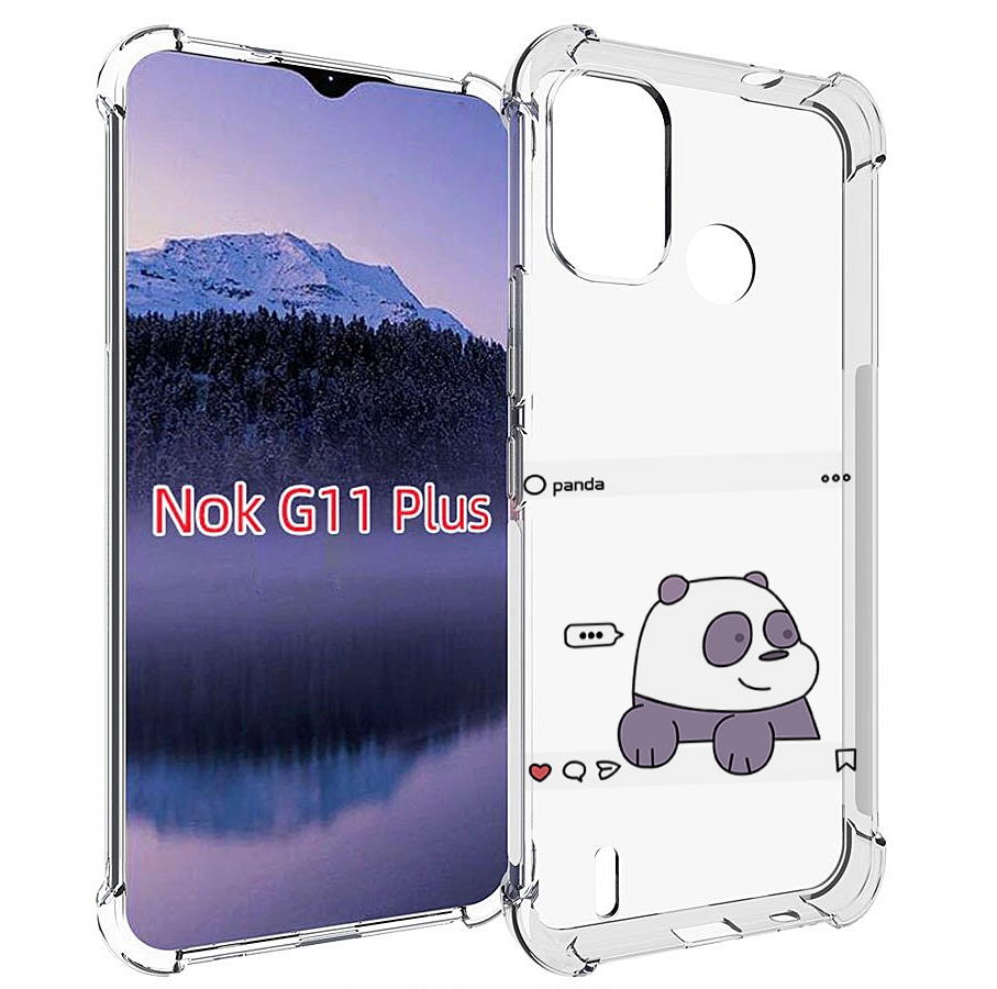 

Чехол MyPads пандочка-фотка для Nokia G11 Plus, Прозрачный, Tocco