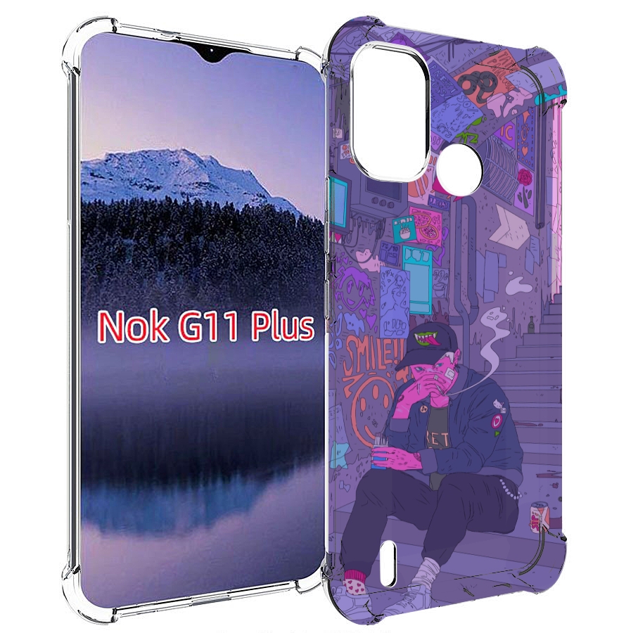 

Чехол MyPads парень в подъезде мультик для Nokia G11 Plus, Прозрачный, Tocco
