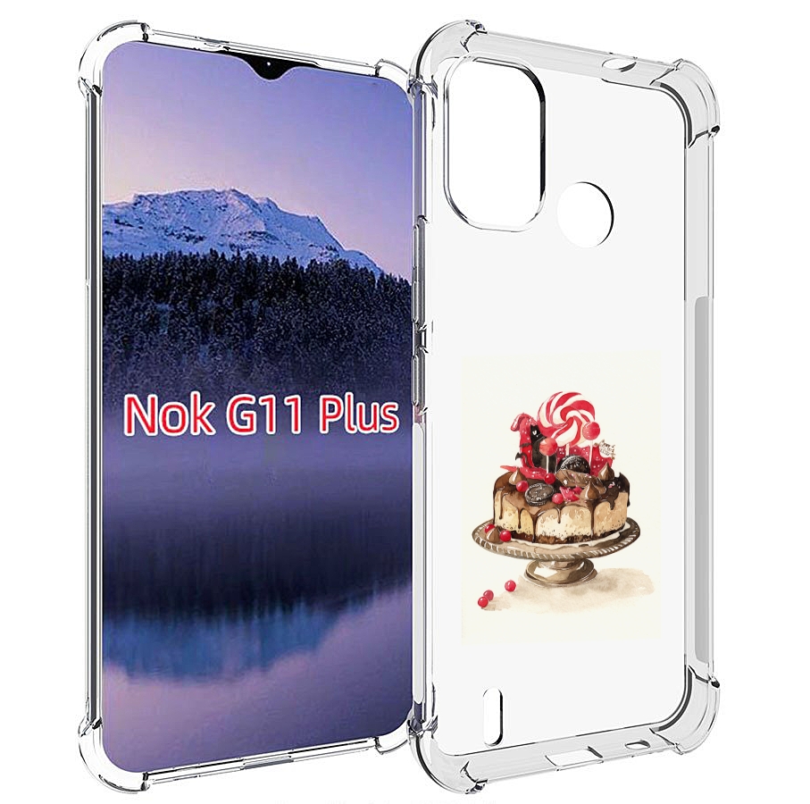

Чехол MyPads вкусный торт для Nokia G11 Plus, Прозрачный, Tocco