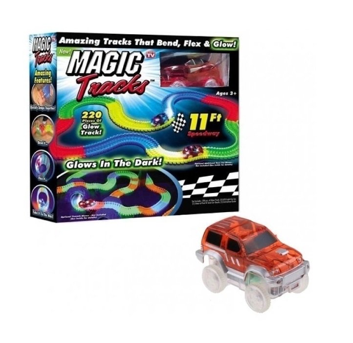 

Светящийся гибкий автотрек Star homework MAGIC TRACKS, 220 деталей